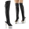 Pleaser - BEJEWELED3019DM7 Cuissardes à plateforme - Chaussures de pole dance - Noir Product image